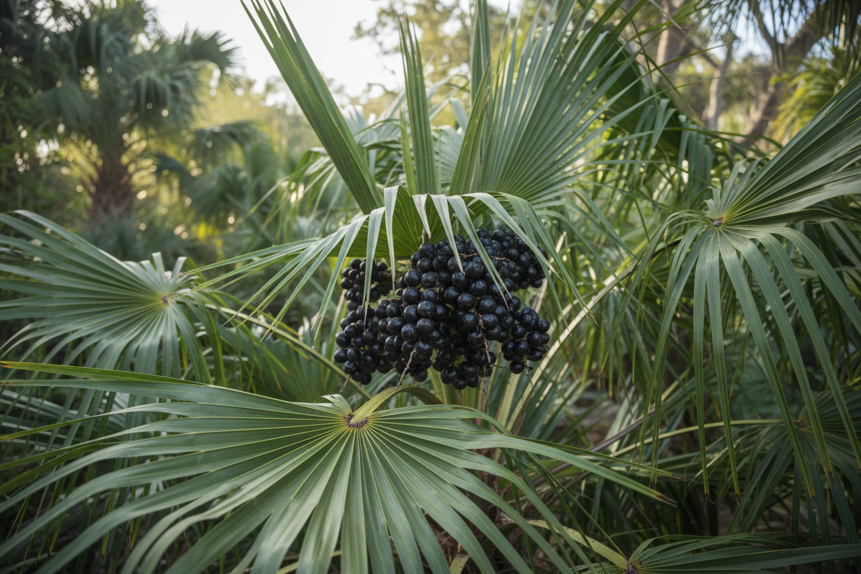 Saw palmetto berries lifestyle image for ingredient spotlight